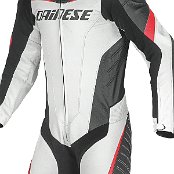 A must in the racing line is the Racing P., CE certified leather suit. The suit is in Tutu cowhide leather and, in the points experiencing greater stress, in S1 bi-stretch fabric, therefore offering extreme resistance in case of abrasion and tear, and guaranteeing softness and flexibility. By following all movements of the rider, thanks to the elasticated inserts placed in strategic points of the body and to the Pro-Shape protectors, the suit guarantees maximum safety levels. It comes in different colours - white/black/red, white/black/blue, black/black/red-fluo and black/black/red-fluo, while the lady version is available in black/charcoal-gray/fuchsia and white/black/red-fluo. The price is EUR 699.00.