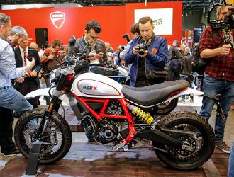 intermot 18 005 025  Pressekonferenz Ducati, SCRAMBLER DUCATI, Desert Sled, Halle 8