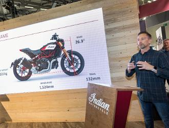 intermot 18 014 026  Pressekonferenz INDIAN MOTORCYCLE, Herr Ross Clifford, Vice President, Halle 6