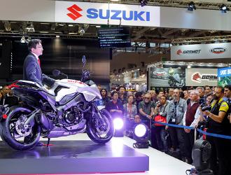 intermot 18 009 021  Pressekonferenz Suzuki, mit der Produktneuheit Katana, Halle 7