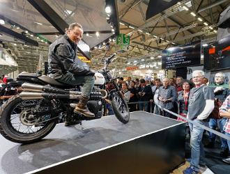 intermot 18 017 015  Pressekonferenz Triumph, mit der Presseneuheit Street Scrambler, Halle 6